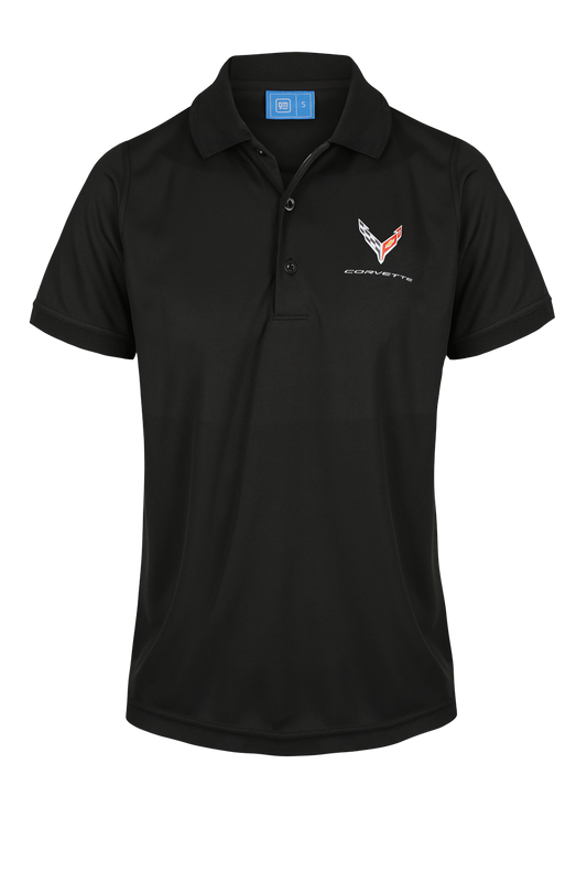 Ladies Corvette Polo Shirts Performance Black