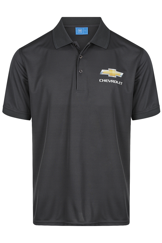 Mens Chevrolet Polo Shirts Performance Charcoal