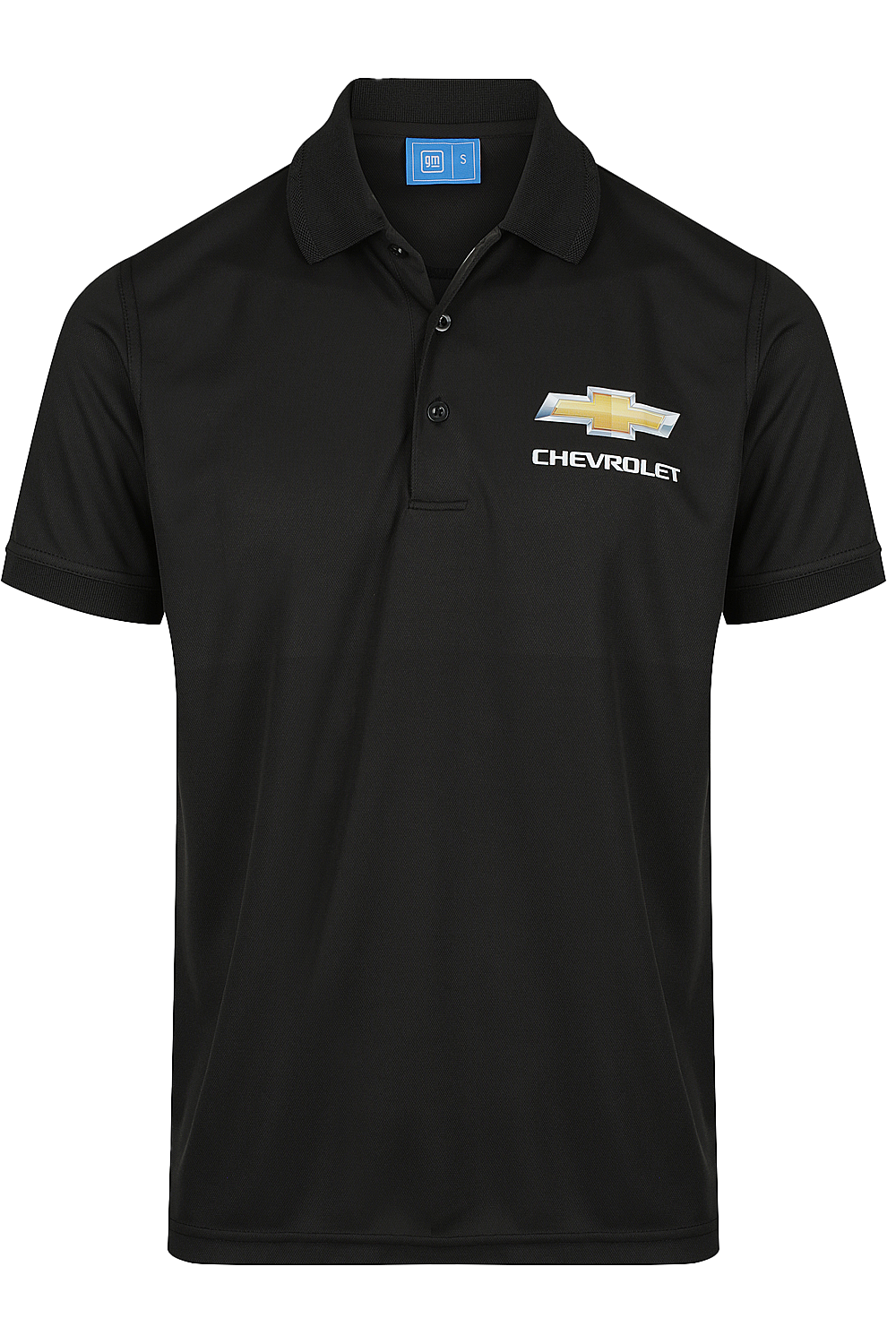 Mens Chevrolet Polo Shirts Performance Black