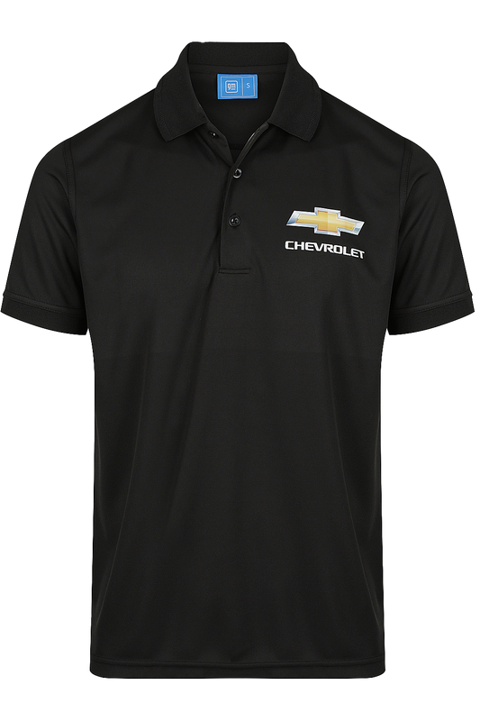 Mens Chevrolet Polo Shirts Performance Black