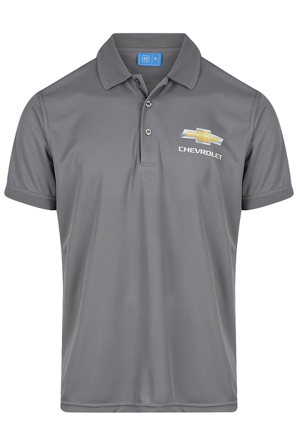 Mens Chevrolet Polo Shirts Performance Grey