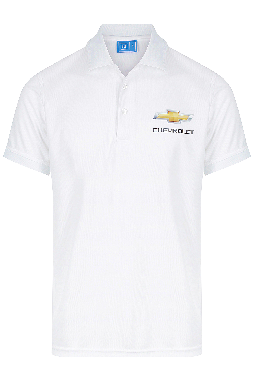 Mens Chevrolet Polo Shirts Performance White