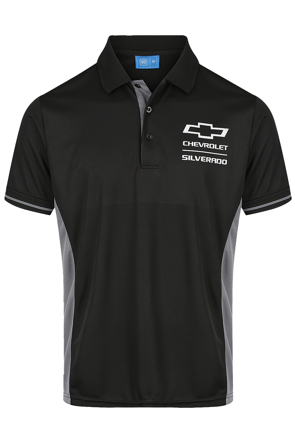 Mens Silverado Polo Shirts Elite Black/Grey