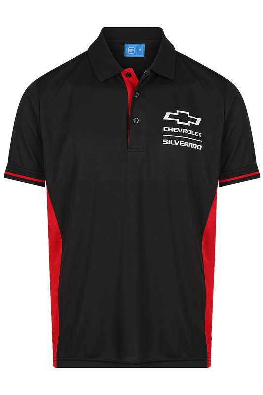 Mens Silverado Polo Shirts Elite Black/Red