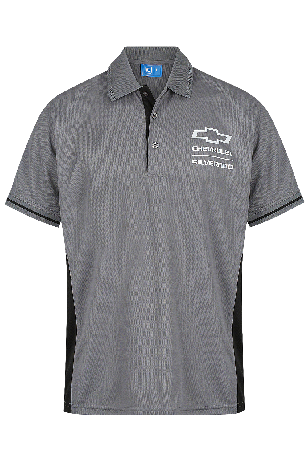 Mens Silverado Polo Shirts Elite Grey/Black